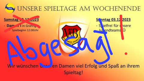 Turnier in Grafing abgesagt