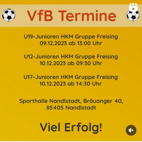 Fußballjugend des VfB spielt bei Hallenkreismeisterschaften mit