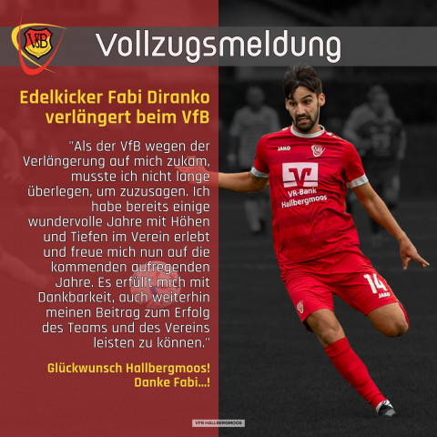 Fabian Diranko bleibt dem VfB treu