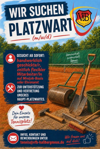 Tennisabteilung sucht Platzwart