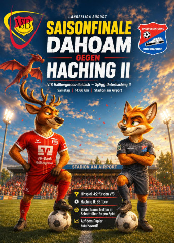 Saisonende  daheim gegen Unterhaching II am Samstag um 14.00 Uhr