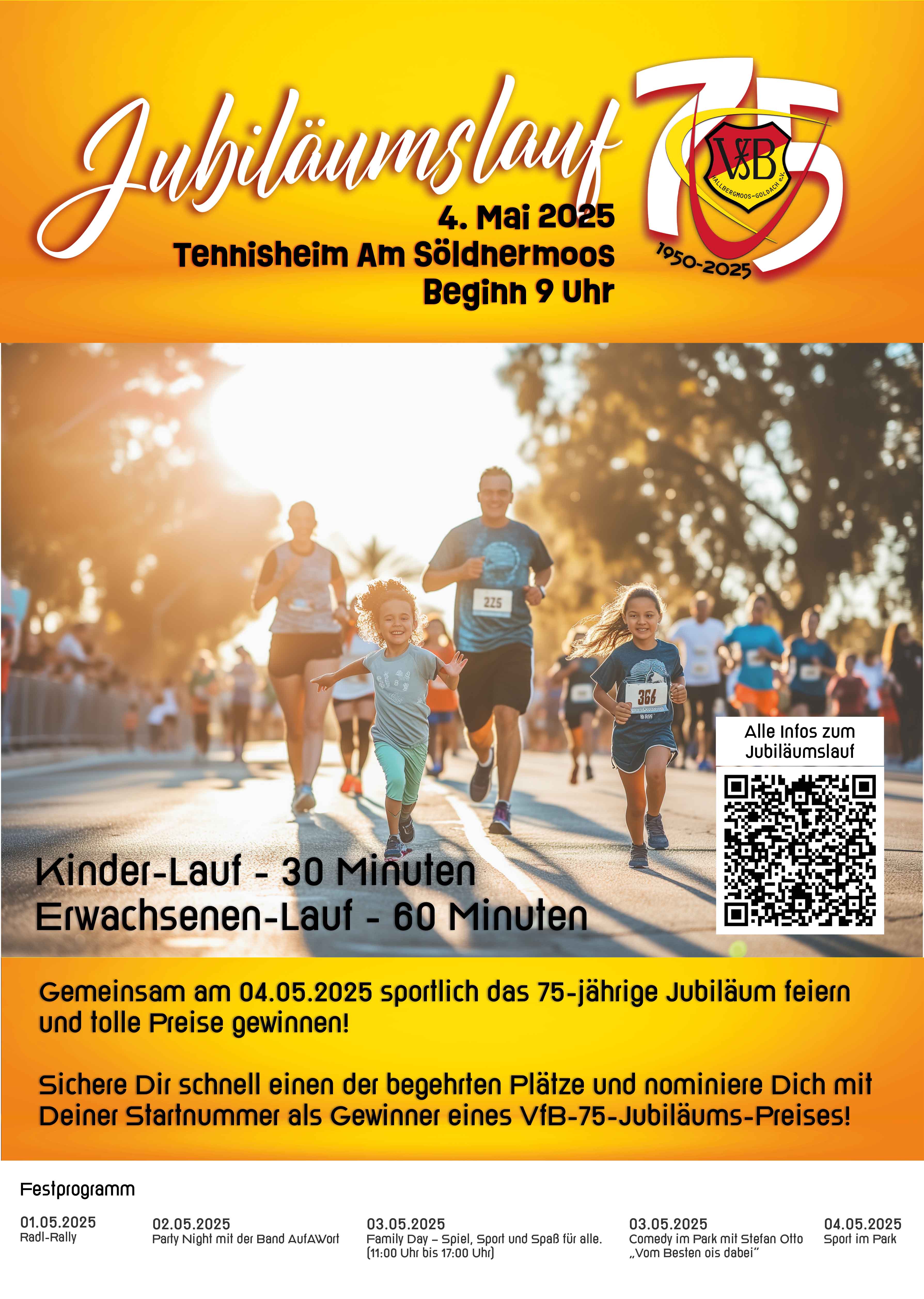 Jubiläumslauf 2025 Ausschreibung